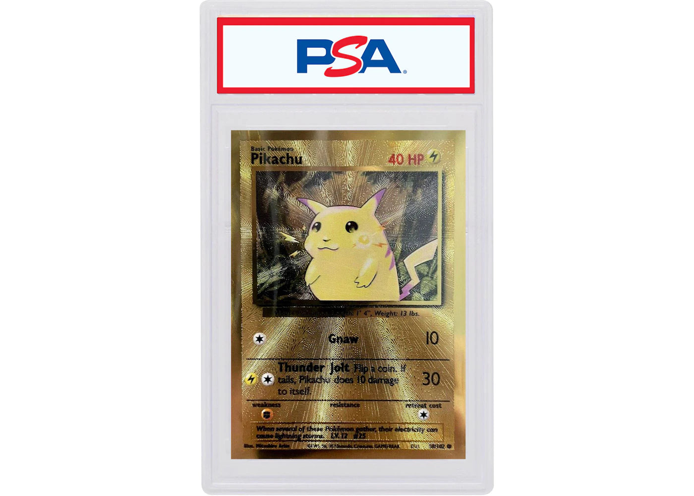 Pikachu 2021 Pokémon Celebrations Ultra-Premium Collection Gold Metal #58/102 (PSA or BGS Graded)