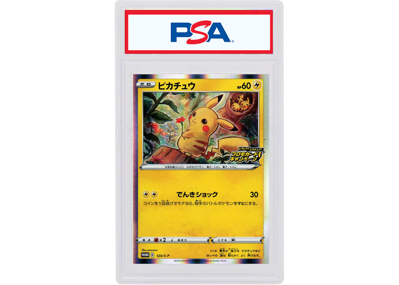 Pikachu-Holo 2020 Pokémon Japanese Pikapika! Pikachu! Campaign Promo #124 (PSA or BGS Graded)