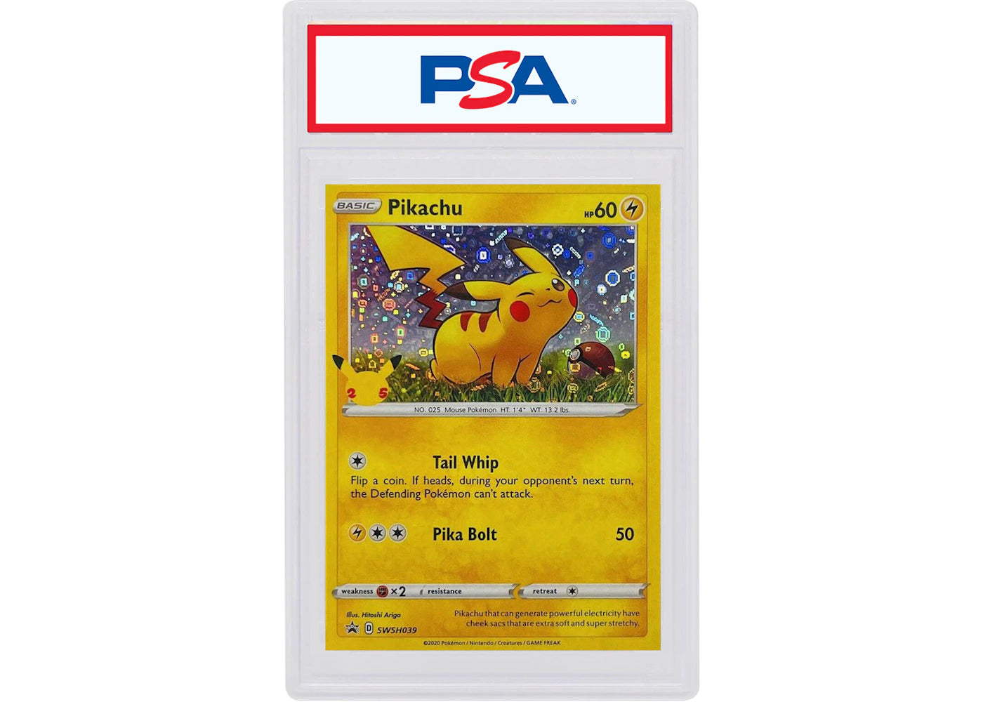 Pikachu-Holo 2020 Pokémon Sword & Shield General Mills 25th Anniversary Promo #039 (PSA or BGS Graded)