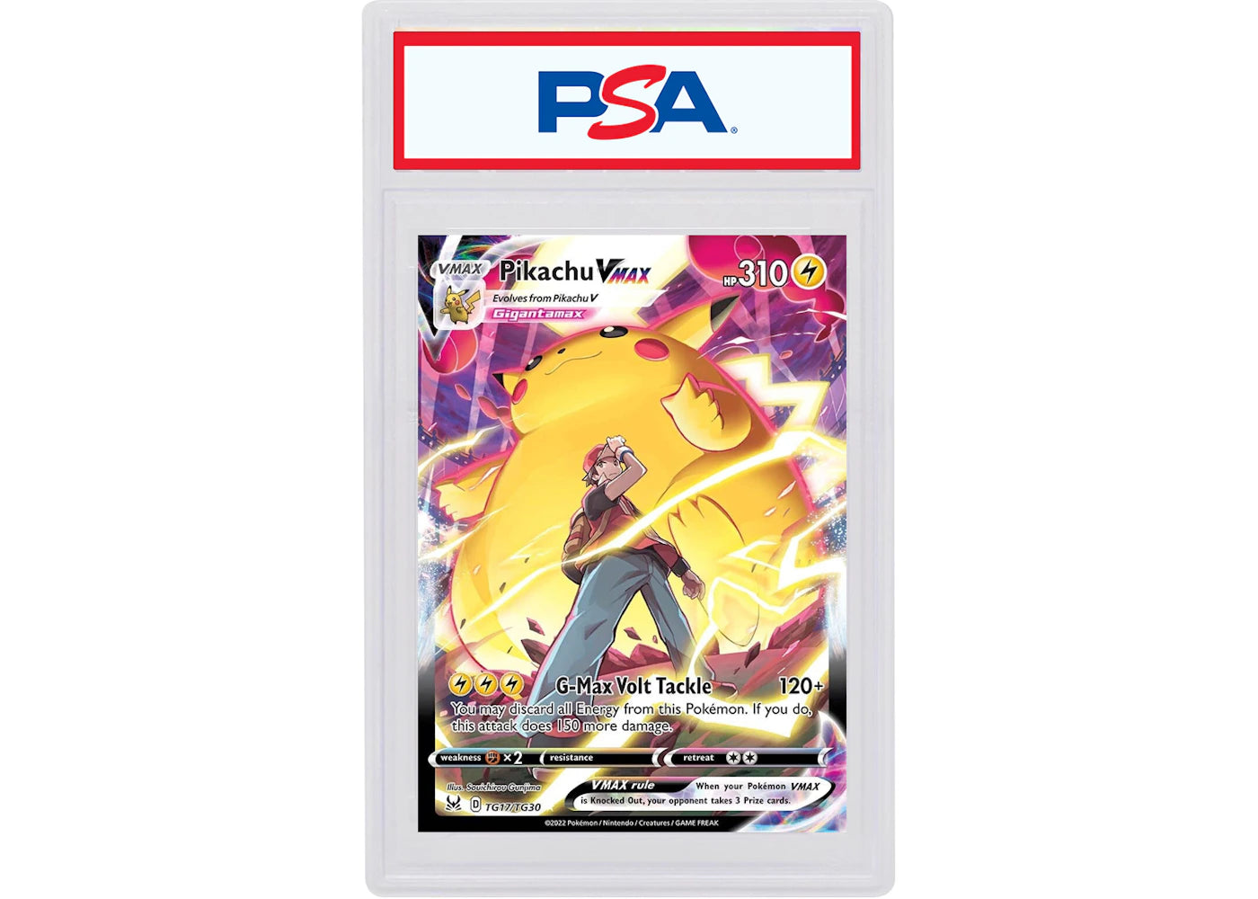 Pikachu VMAX 2022 Pokémon Sword & Shield Lost Origin Full Art #TG17/TG30 (PSA or BGS Graded)