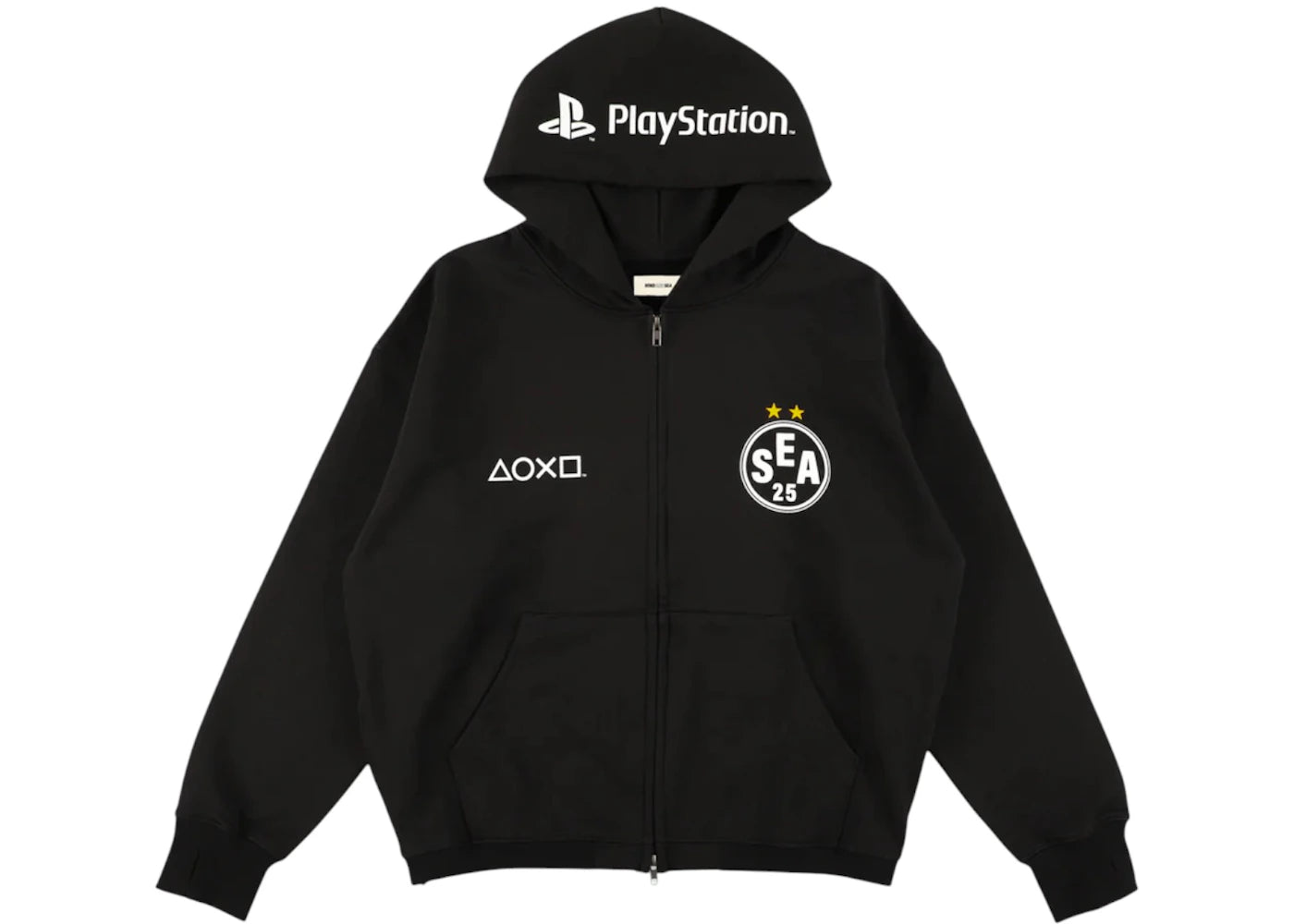 Playstation x Wind and Sea Team Zip Hoodie Black