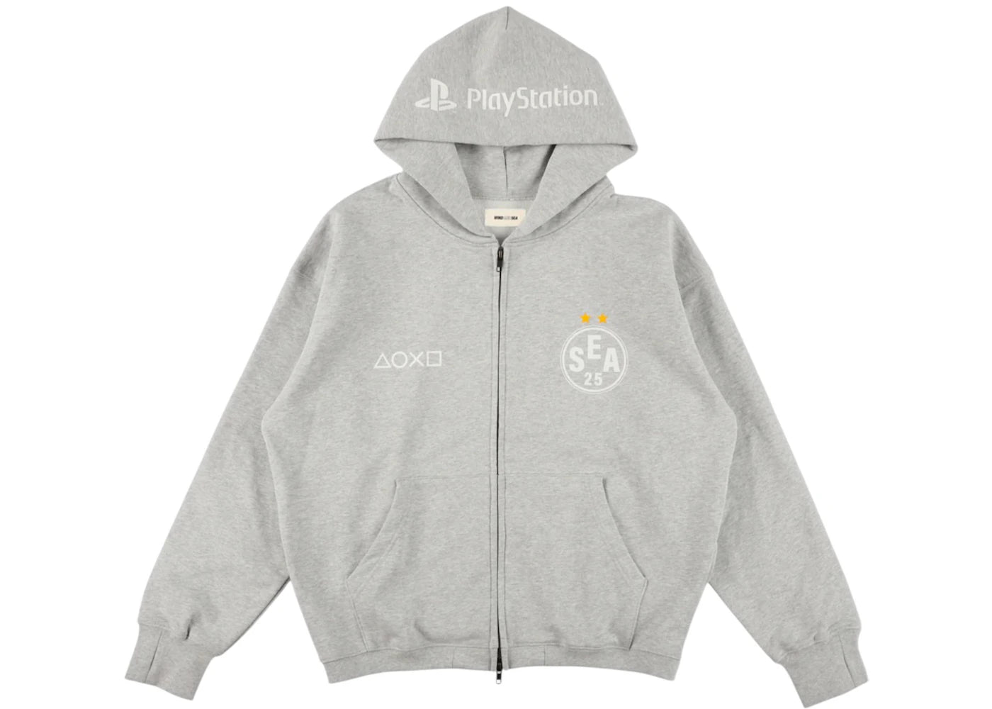 Playstation x Wind and Sea Team Zip Hoodie Gray