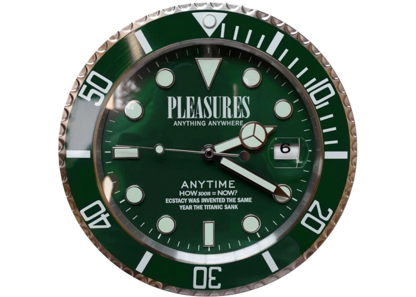 Pleasures Anytime Clock Green