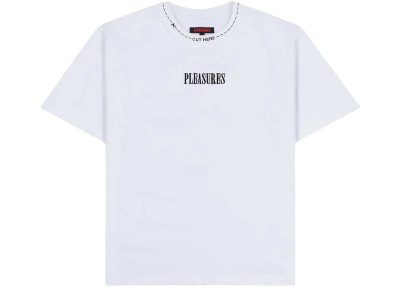 Pleasures Cut Here Heavyweight T-Shirt White