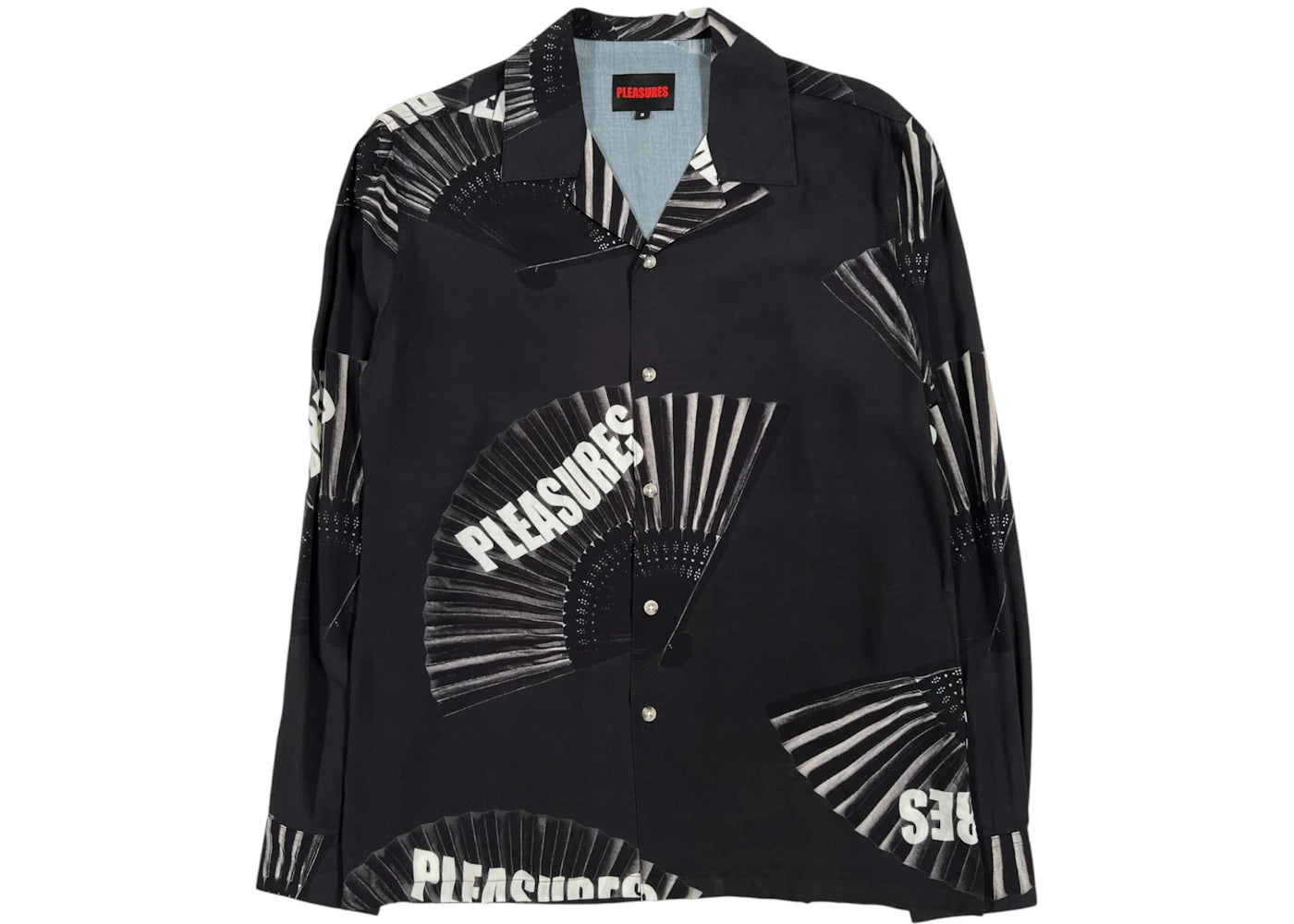 Pleasures Fans Long Sleeve Button Down Shirt Black