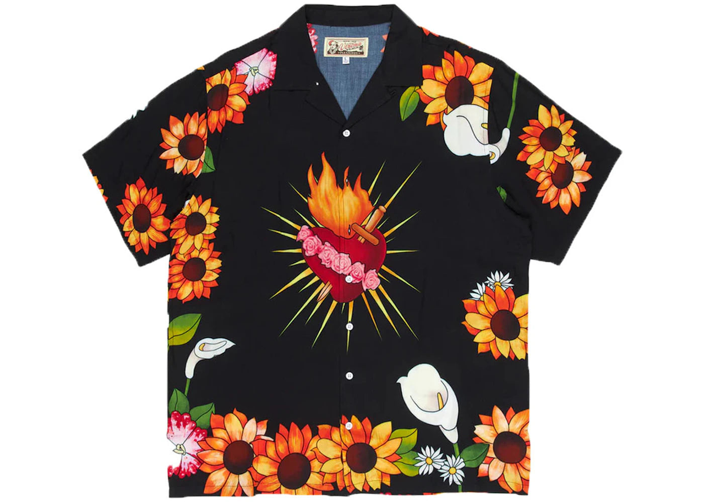 Pleasures Heart Button Down Shirt Black