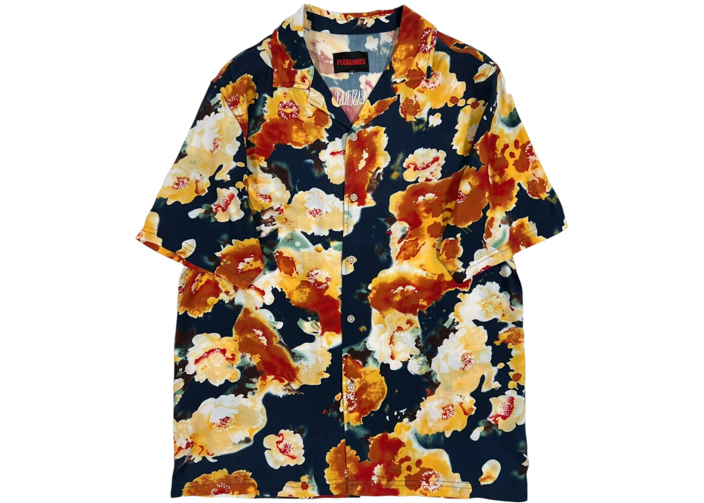 Pleasures Portion Button Down Shirt Dark Navy