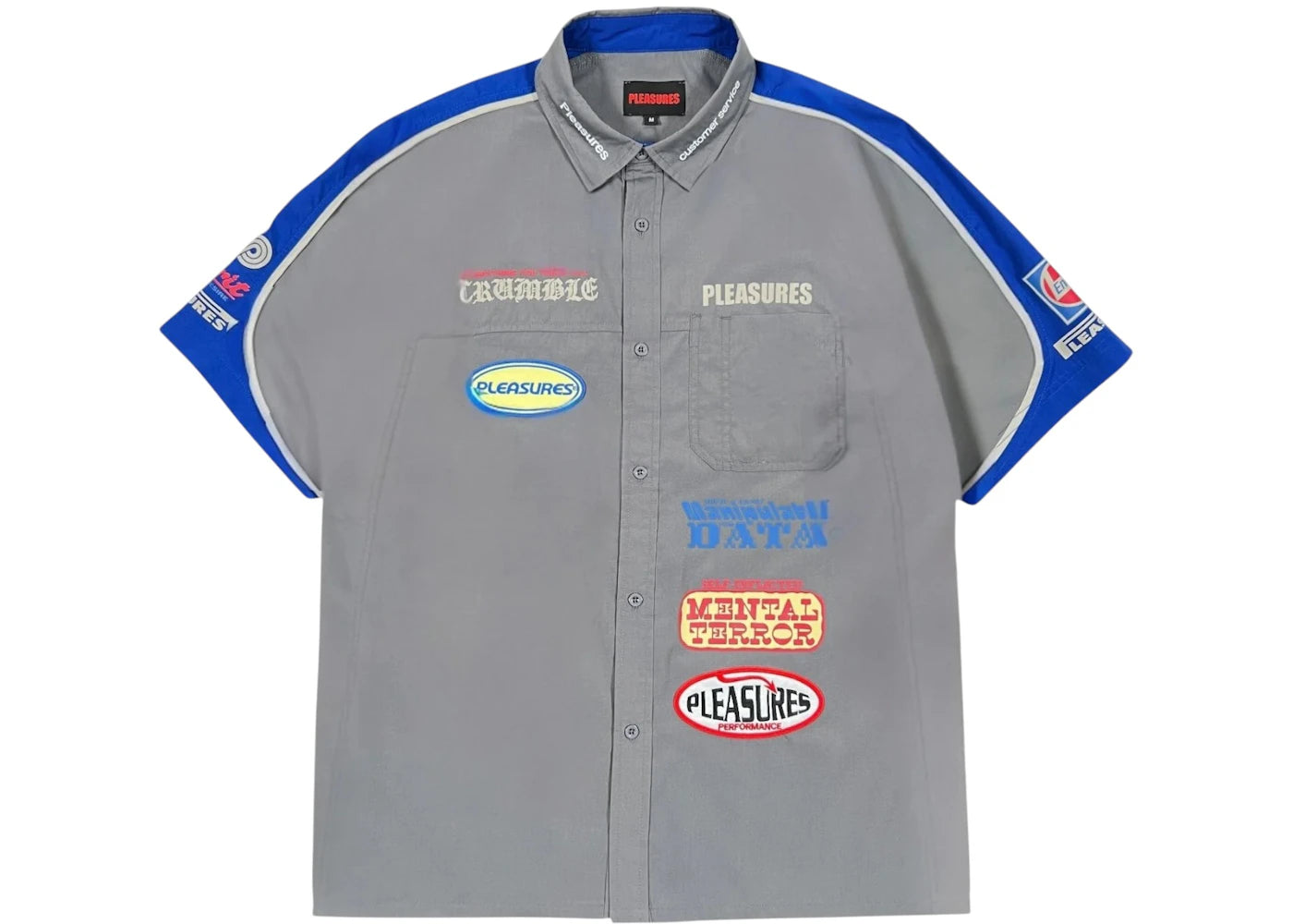 Pleasures Terror Button Up Shirt Grey