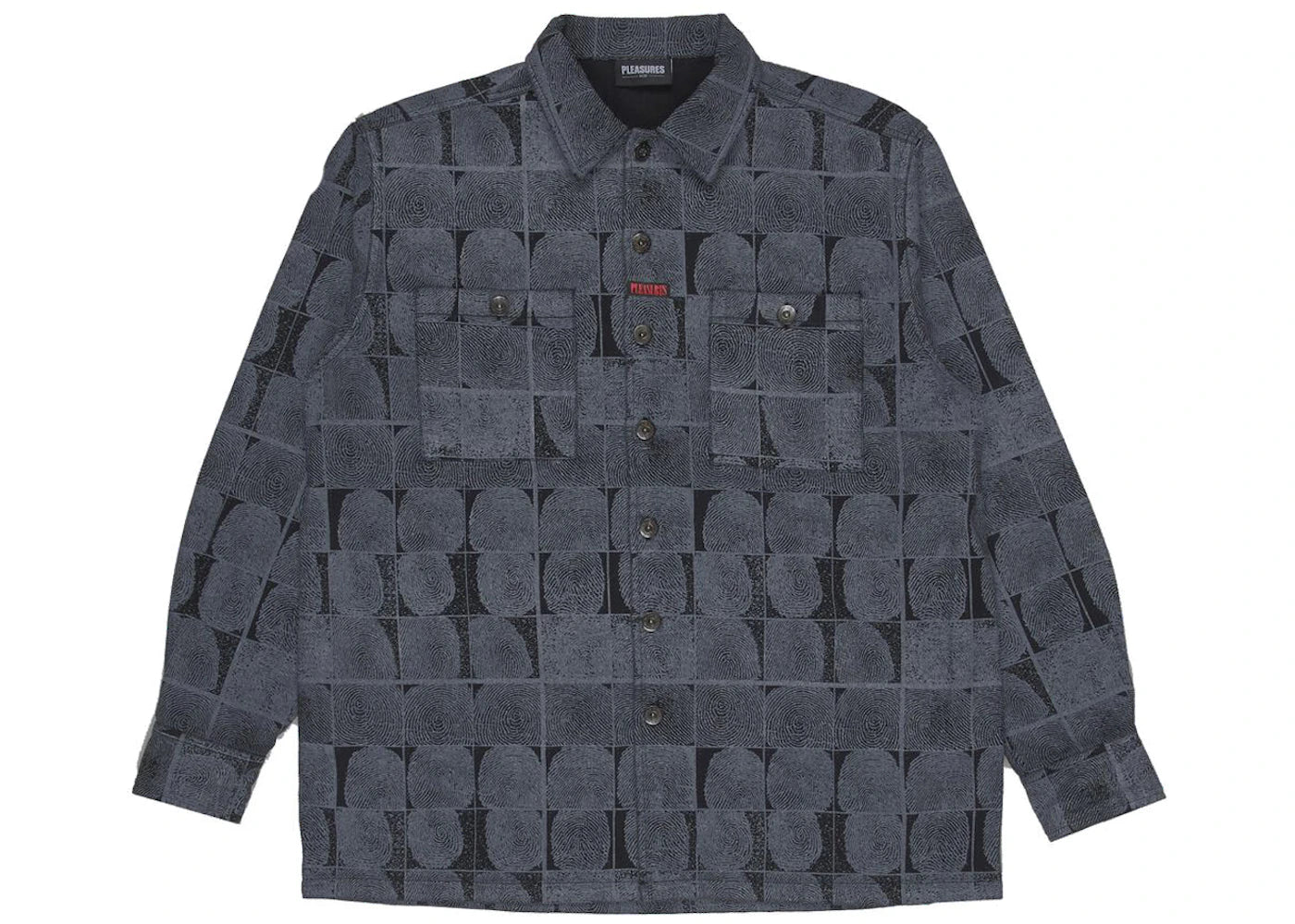 Pleasures Trace Denim Work Shirt Grey