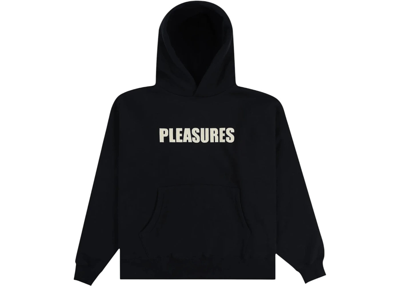Pleasures Wave Quilted Hoodie Black