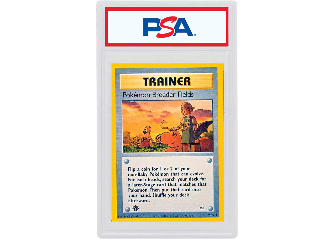 Pokemon TCG Breeder Fields 2001 Pokemon TCG Neo Revelation 1st Edition #62/64 (PSA or BGS Graded)