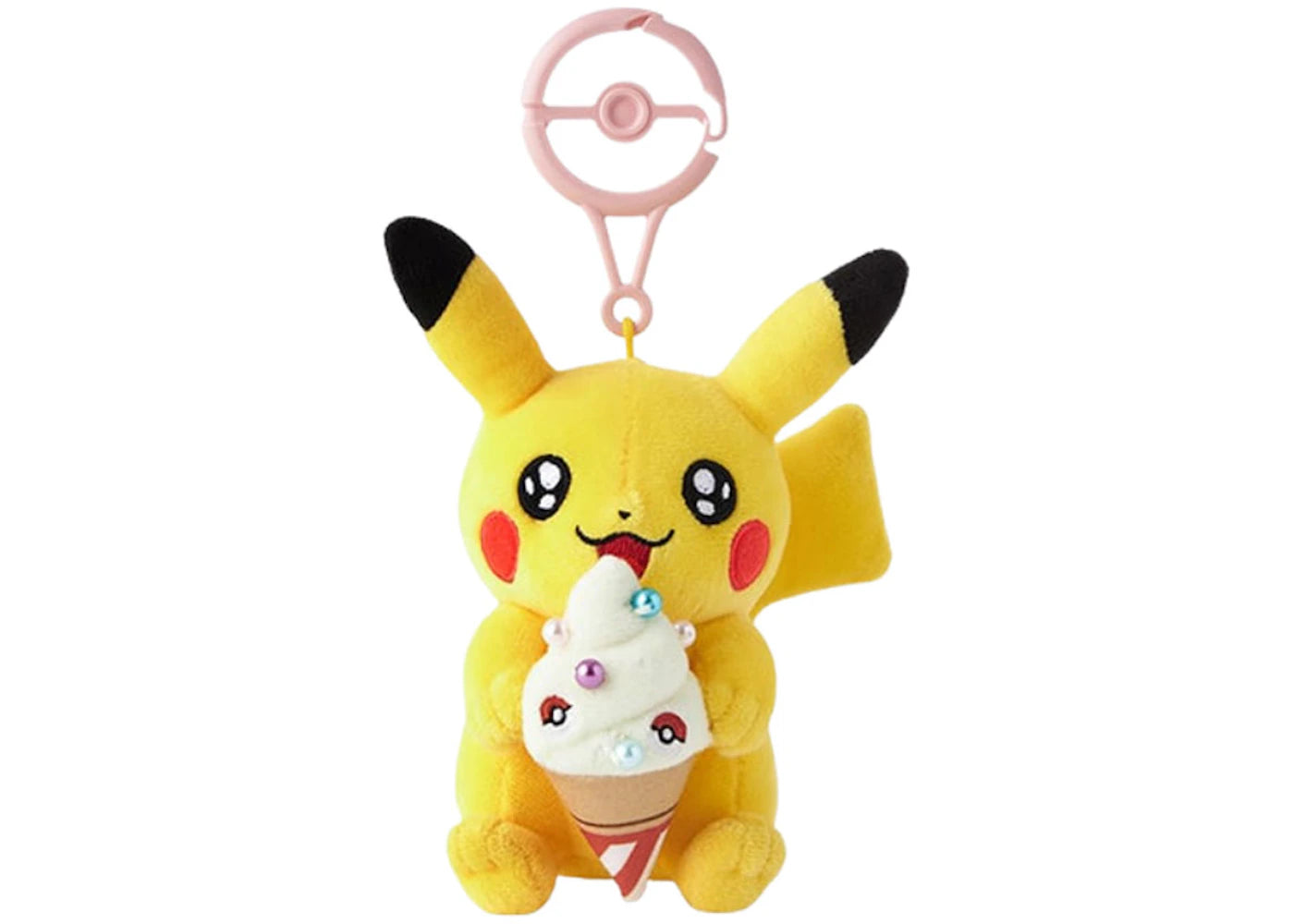 Pokemon Center Pikachu Oiri Soft Ice Cream Kagawa Keychain Plush