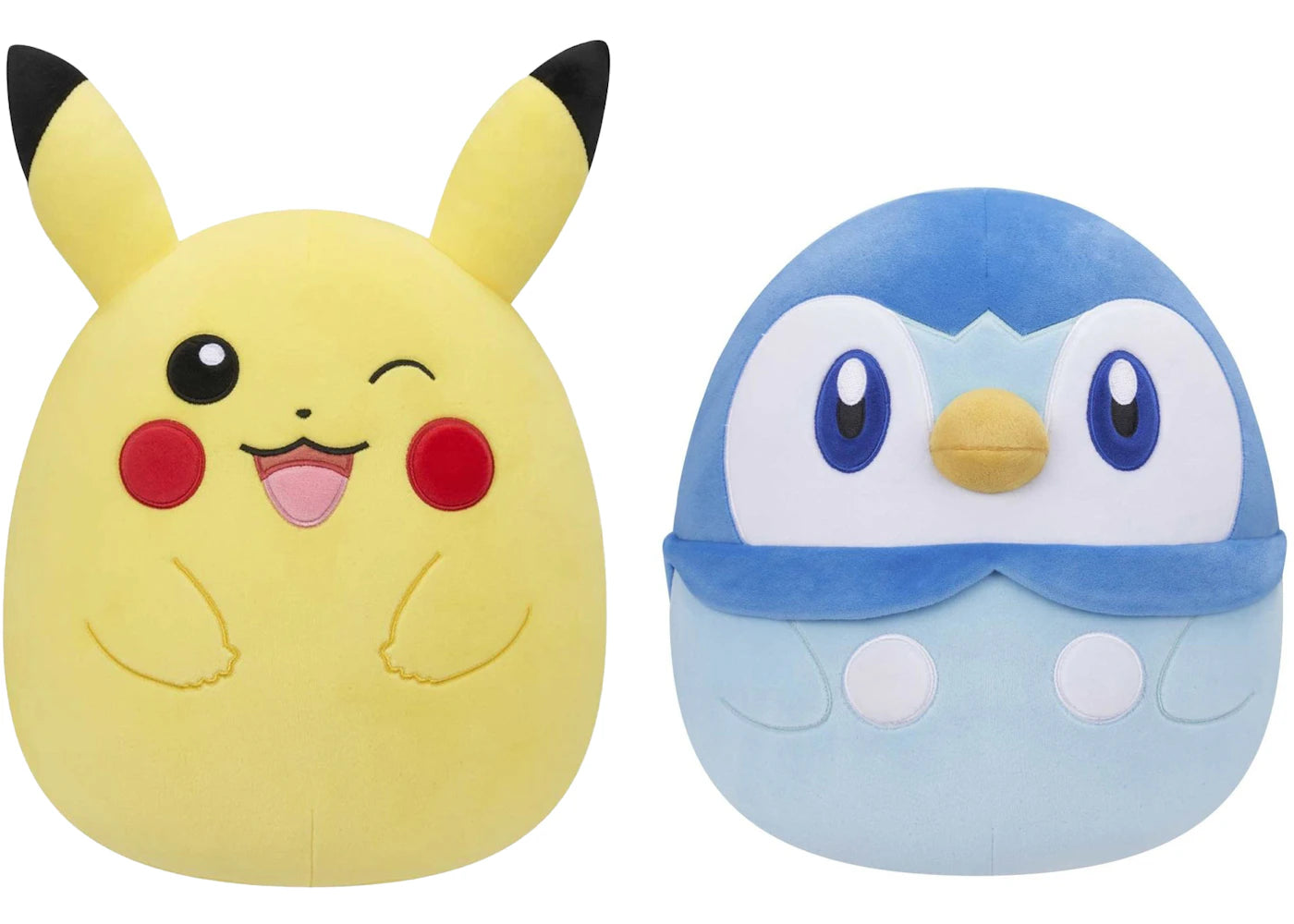 Pokemon Center Pikachu & Piplup 12 IN Squishmallows Plush Set of 2
