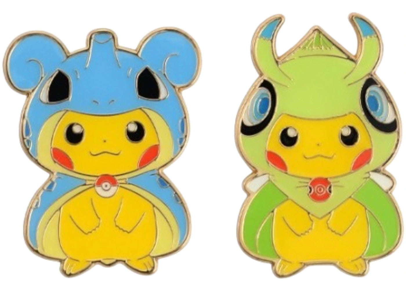 Pokemon Center Singapore 1st Anniversary 2020 Costume Pikachu Lapras & Celebi (Singapore Exclusive) Pin