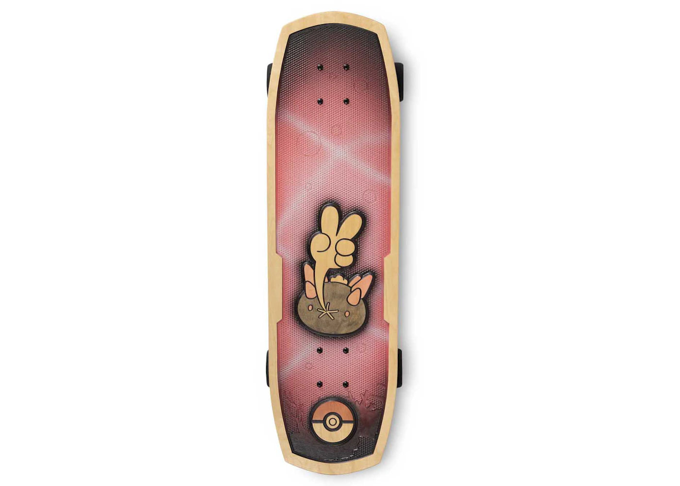 Pokemon Center x Bear Walker: Pyukumuku Skateboard Red
