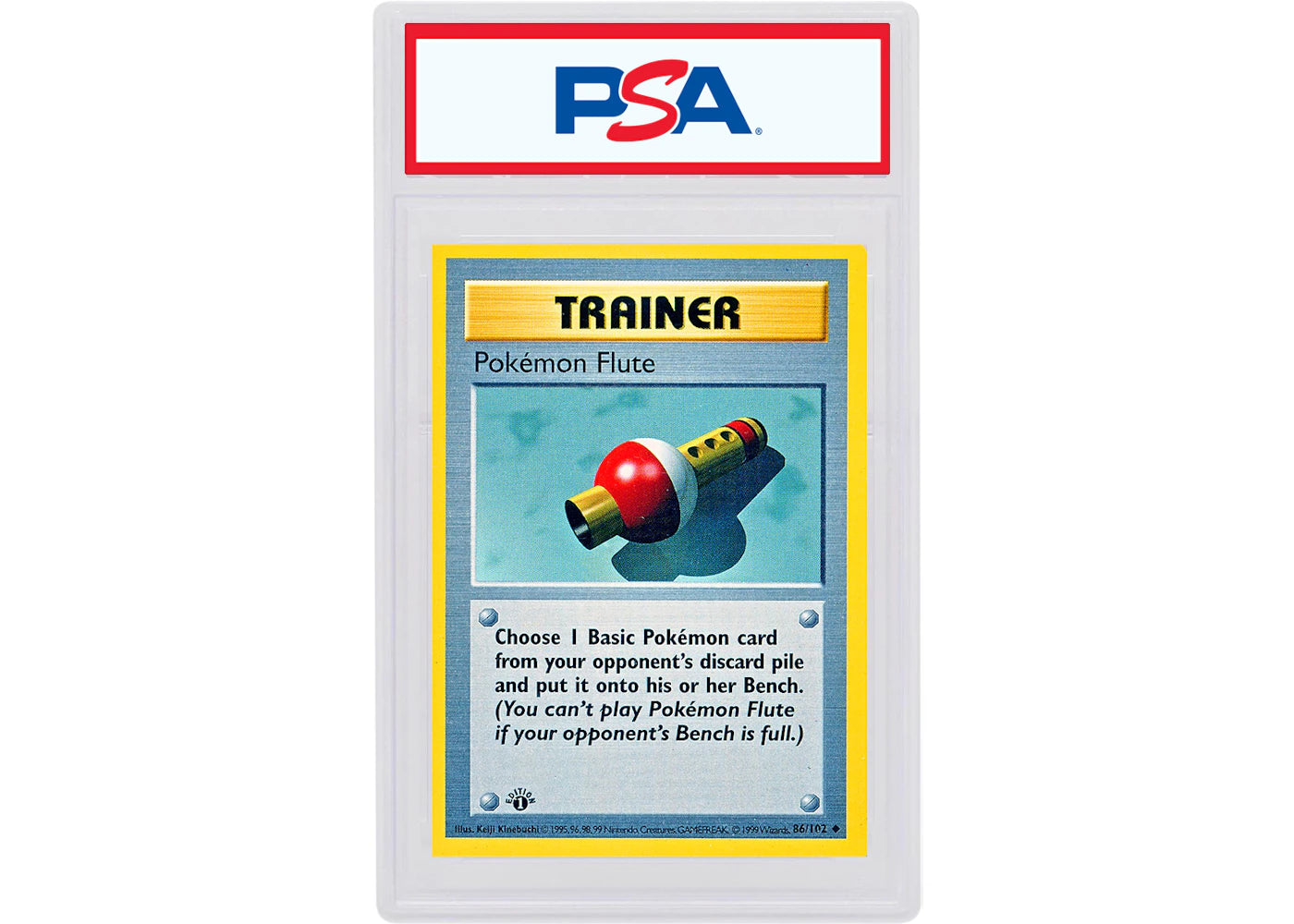 Pokemon TCG Flute 1999 Pokemon TCG Base Set 1st Edition #86/102 (PSA or BGS Graded)