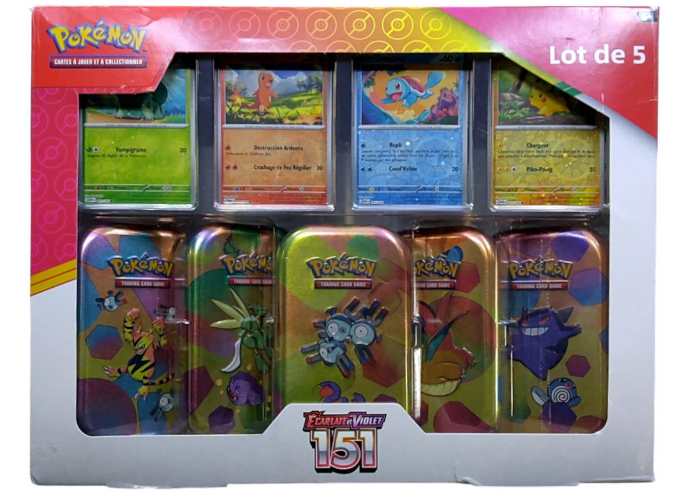 Pokémon Scarlet & Violet 151 (French) 5 Mini Tin Bundle (Tin Art Mary Vary)