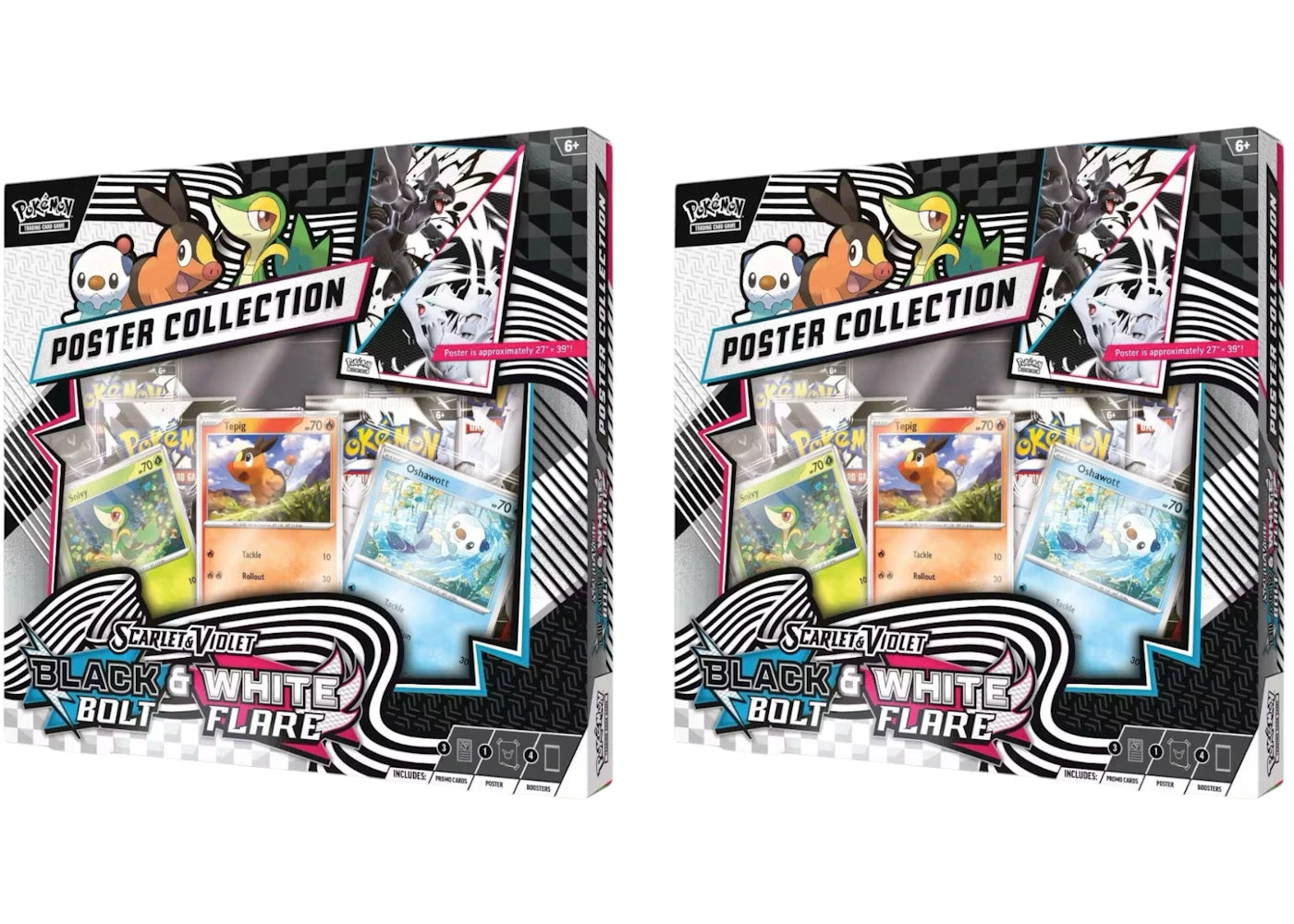 Pokémon Scarlet & Violet Black Bolt/White Flare Unova Poster Collection Box 2x Lot