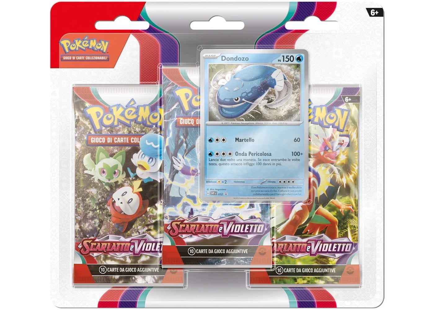 Pokèmon Scarlet & Violet Dondozo Promo Card 3 Booster Blister Pack