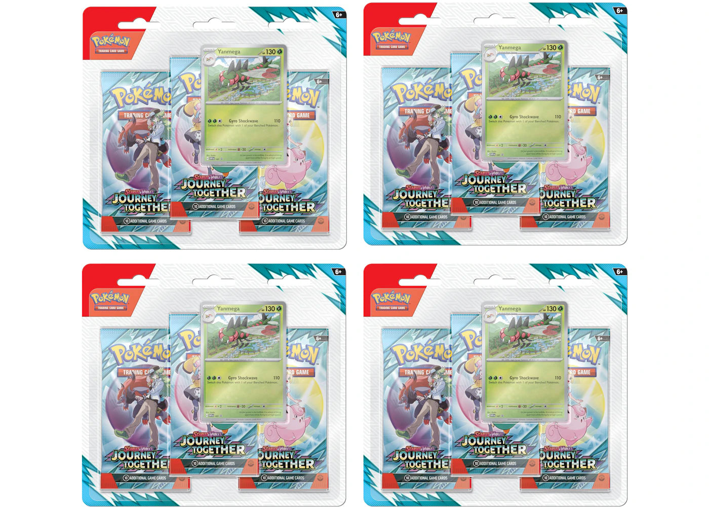 Pokémon Scarlet Violet Journey Together 3 Pack Blister 4x Lot