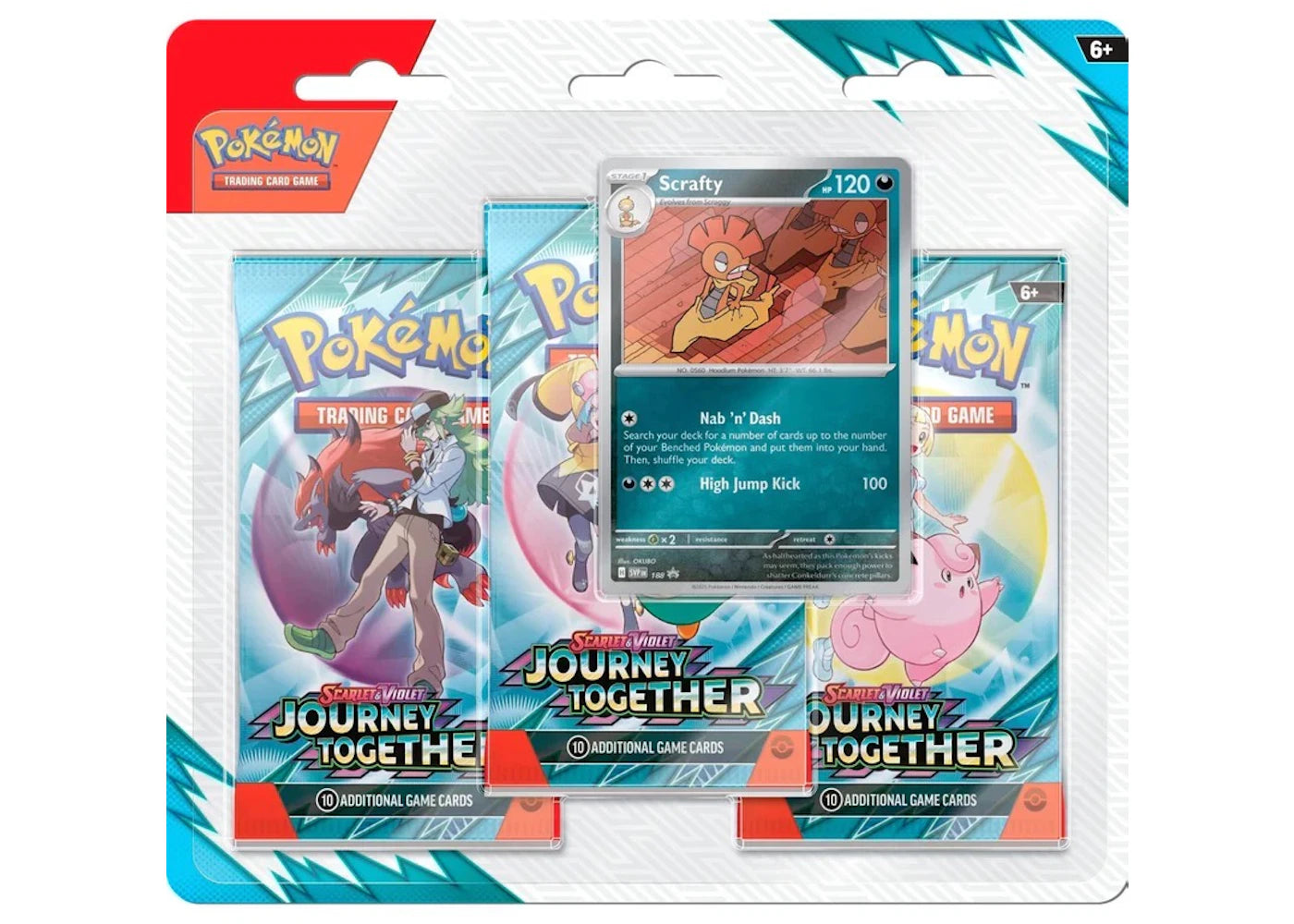 Pokèmon Scarlet & Violet Journey Together Scrafty 3 Booster Blister Pack