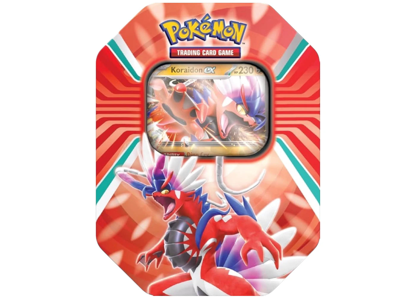 Pokémon Scarlet & Violet Paldea Legends Tin Koraidon Tin (1 Foil Card & 4 Booster Packs)