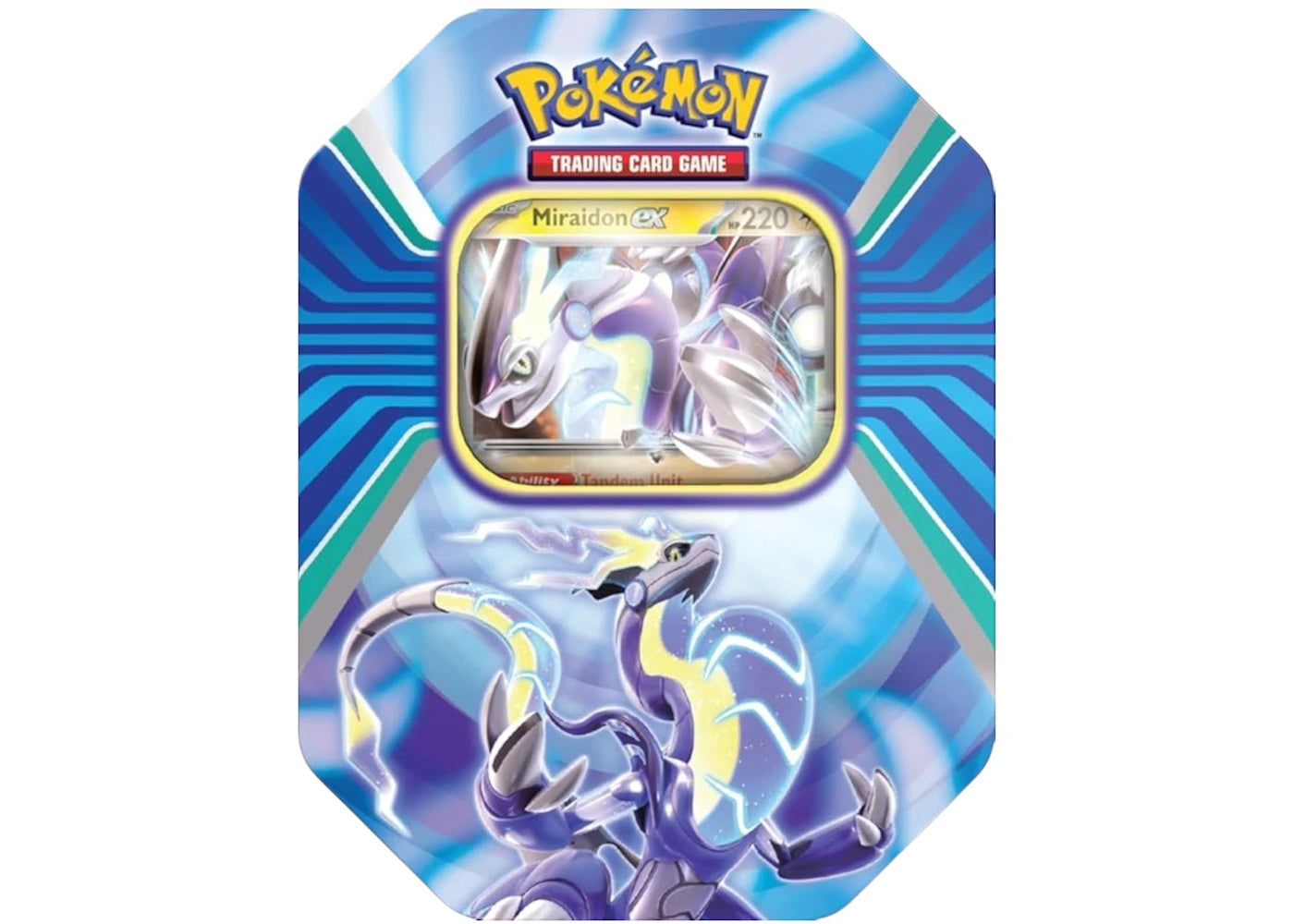Pokémon Scarlet & Violet Paldea Legends Tin Miraidon Tin (1 Foil Card & 4 Booster Packs)