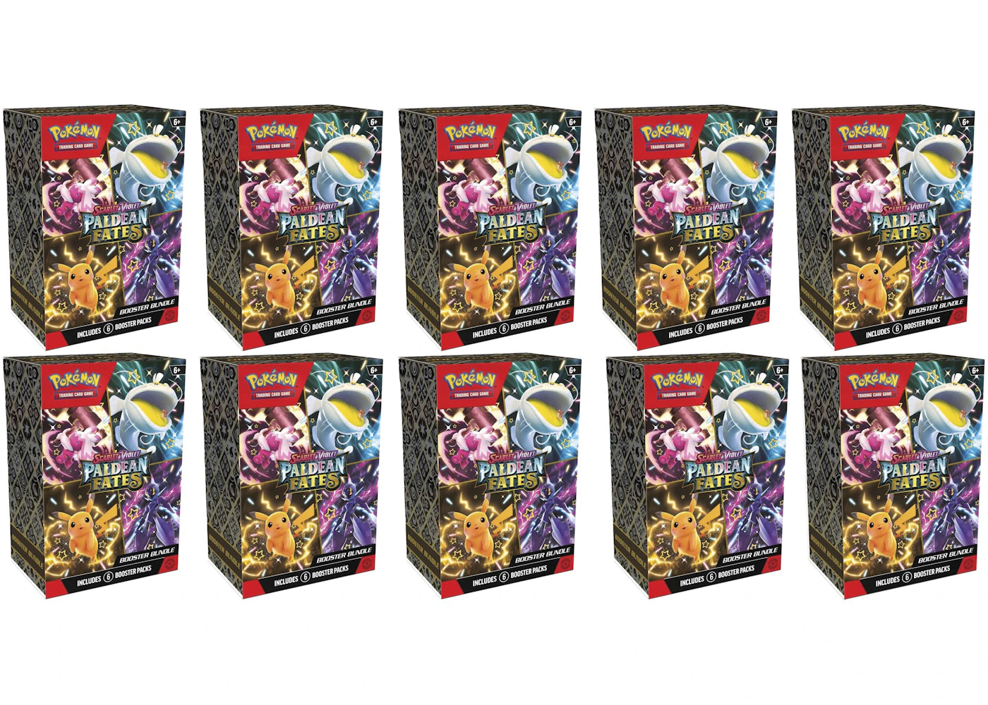 Pokémon Scarlet & Violet Paldean Fates Booster Bundle 10x Lot