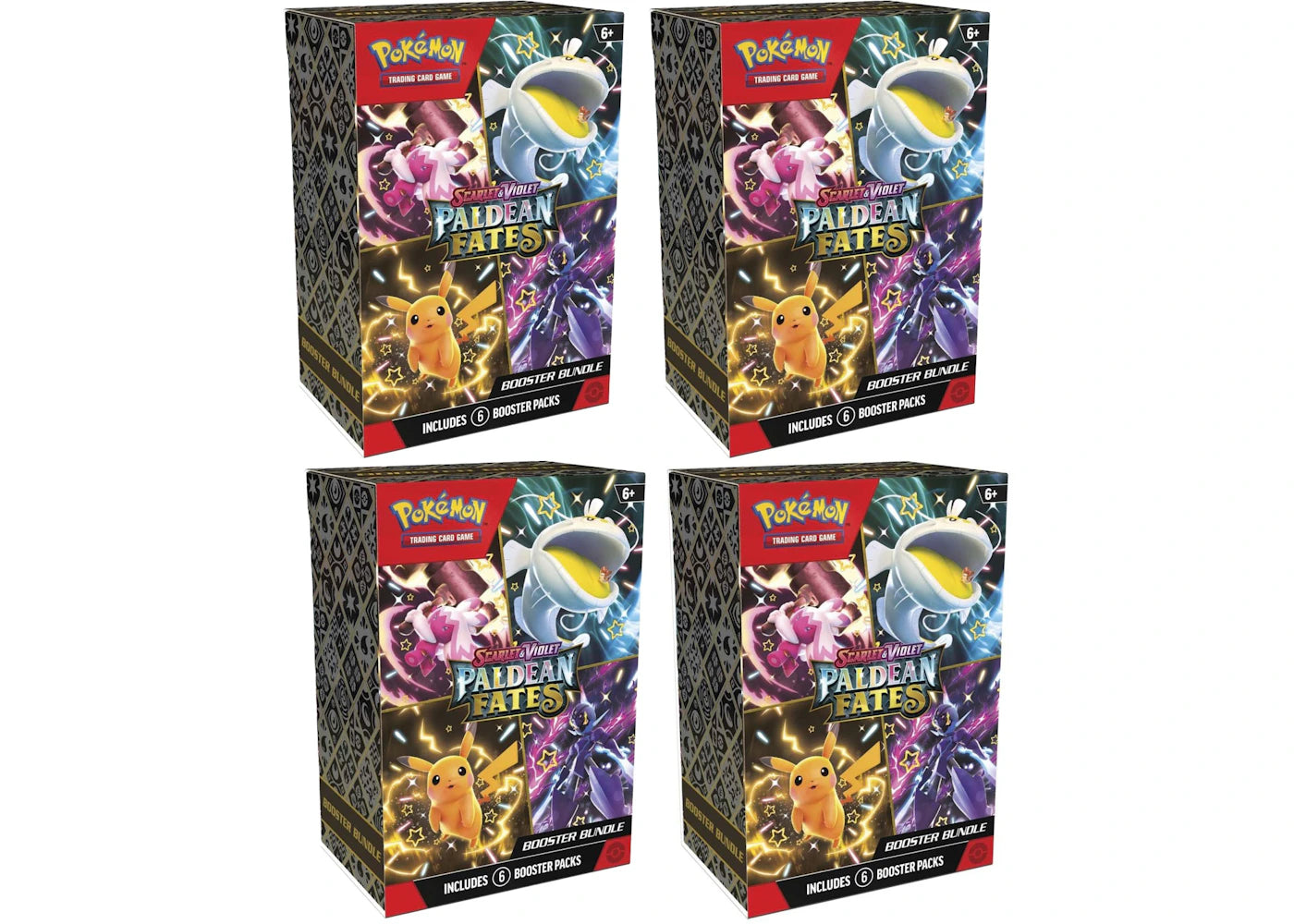 Pokémon Scarlet & Violet Paldean Fates Booster Bundle 4x Lot