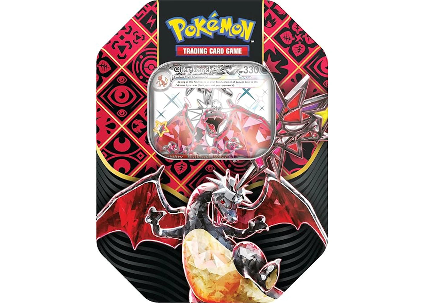 Pokémon Scarlet & Violet Paldean Fates Shiny Charizard Tin