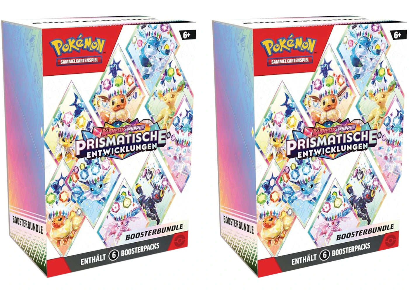 Pokémon Scarlet & Violet Prismatic Evolutions Booster Bundle 2x Lot (German)