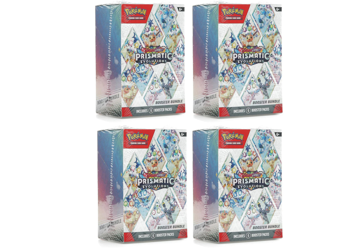 Pokémon Scarlet & Violet Prismatic Evolutions Booster Bundle 4x Lot