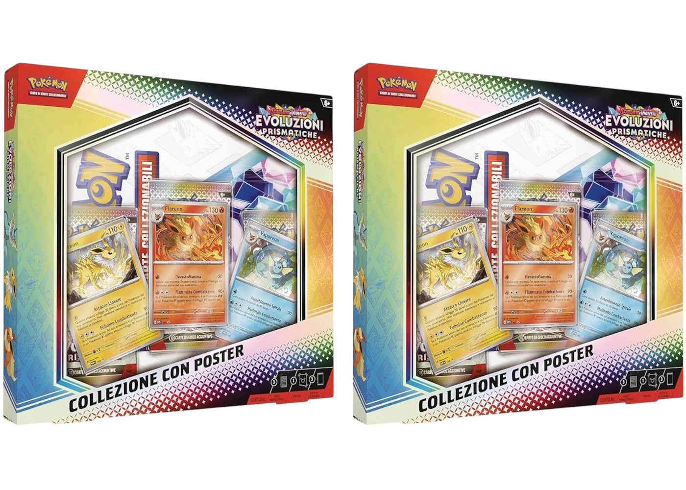 Pokémon Scarlet & Violet Prismatic Evolutions Expansion Poster Collection (Italian) 2x Lot