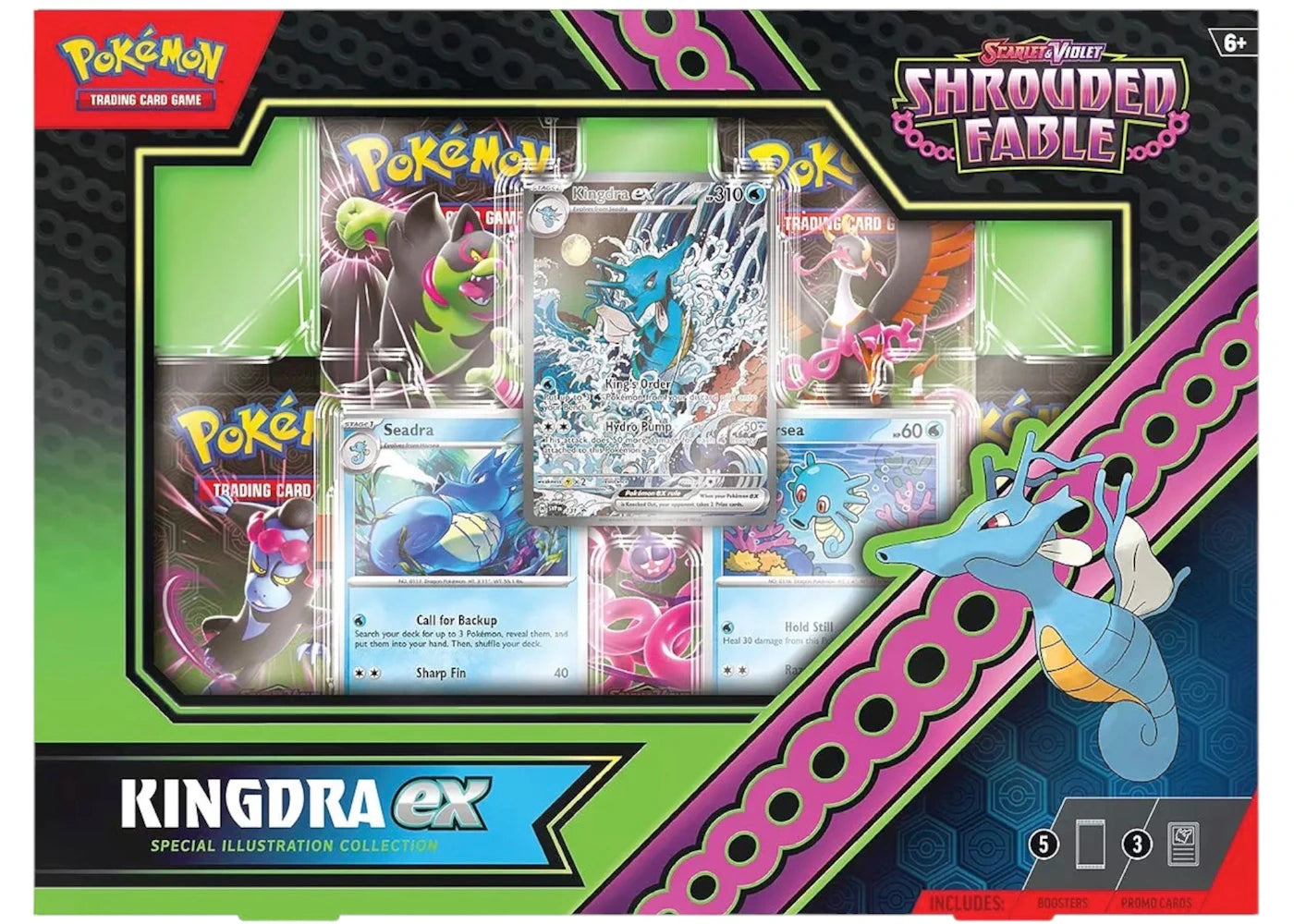 Pokémon Scarlet & Violet Shrouded Fable Ex Kingdra Special Collection Box