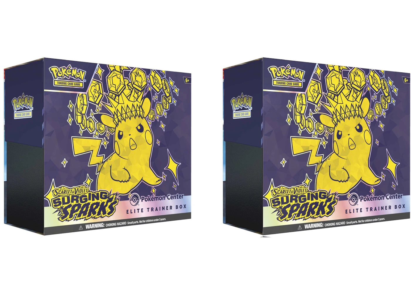 Pokémon Scarlet & Violet Surging Sparks Pokemon Center Elite Trainer Box 2x Lot