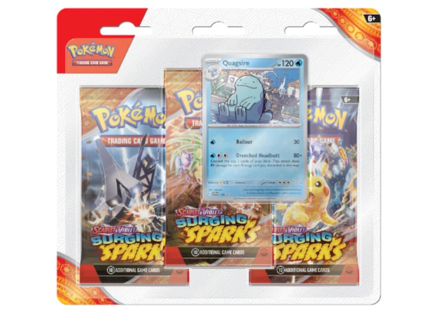 Pokèmon Scarlet & Violet Surging Sparks Quagsire Promo 3 Booster Blister Pack