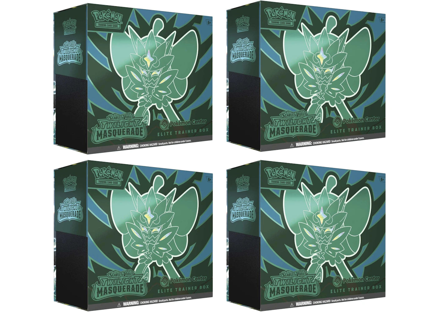 Pokémon Scarlet & Violet Twilight Masquerade Pokemon Center Elite Tainer Box 4x Lot