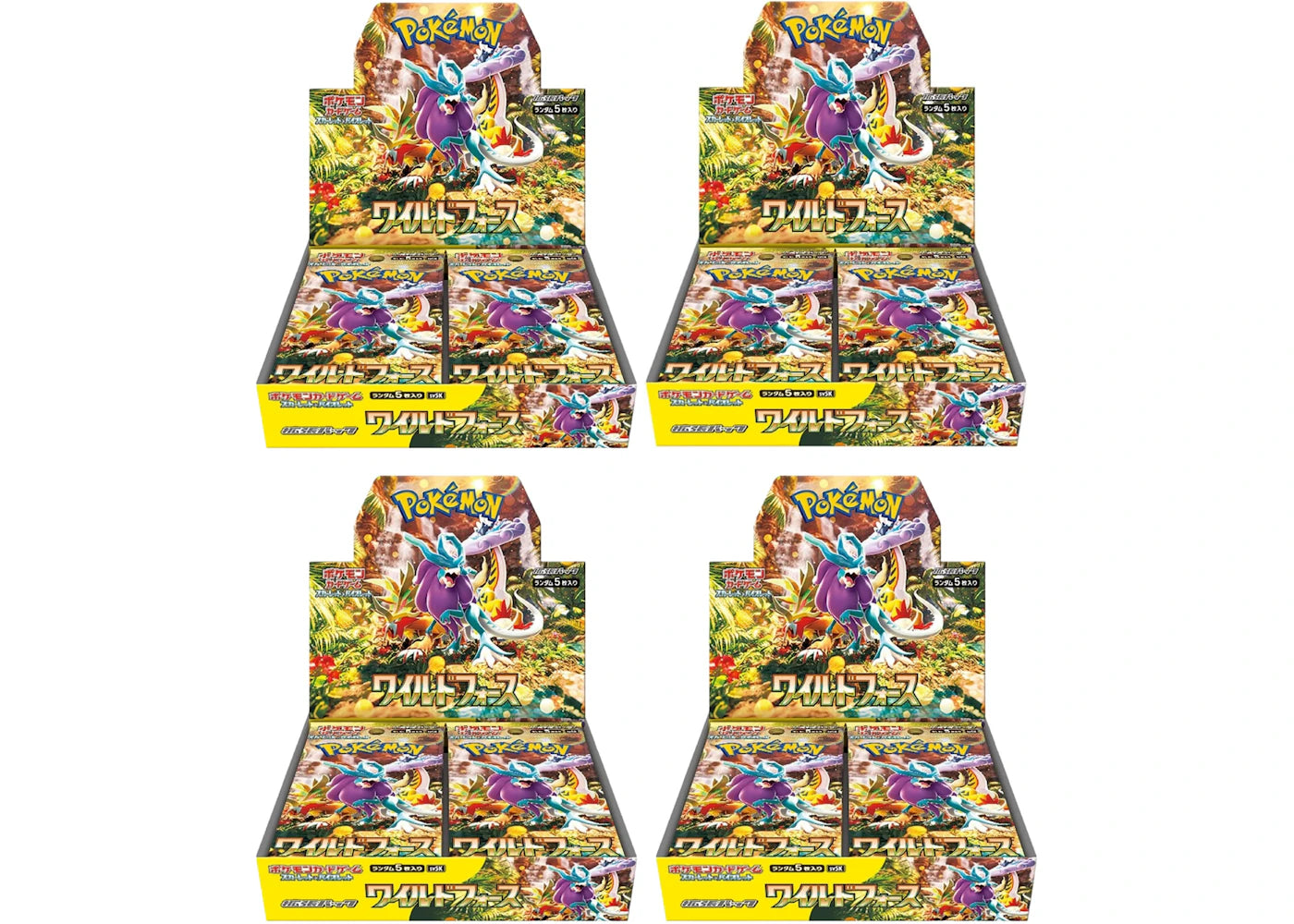 Pokémon Scarlet & Violet Wild Force Booster Box 4x Lot (Japanese)
