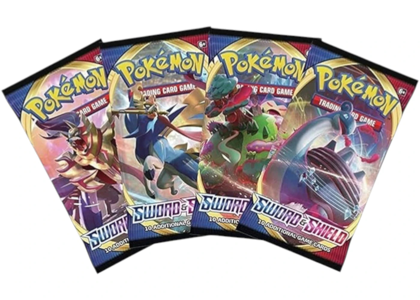 Pokémon Sword & Shield Base Set Booster Pack 4x Lot (Artwork May Vary)