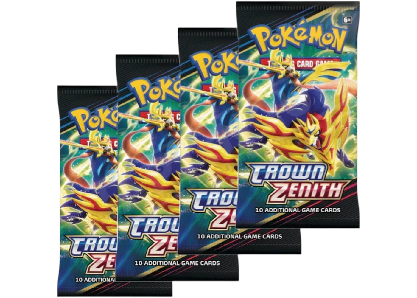 Pokémon Sword & Shield Crown Zenith Booster Pack 4x Lot (Artwork May Vary)