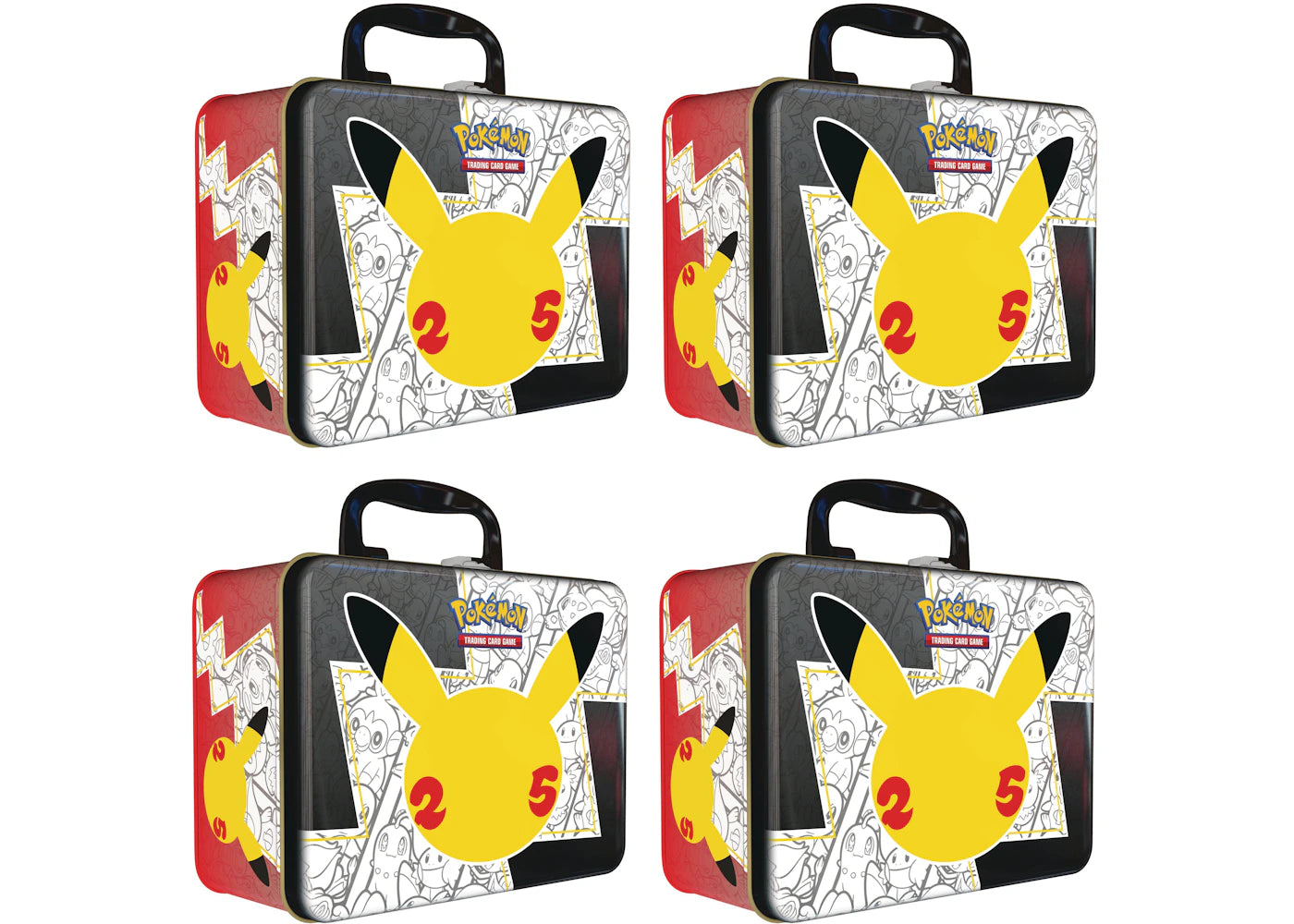 Pokémon TCG 25th Anniversary Celebrations Collector Chest Tin 4x Lot
