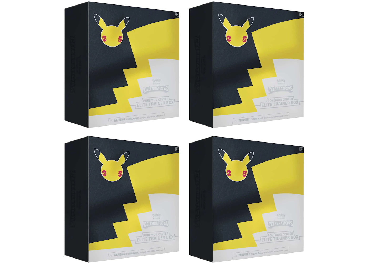 Pokémon TCG 25th Anniversary Celebrations Pokémon Center Exclusive Elite Trainer Box 4x Lot