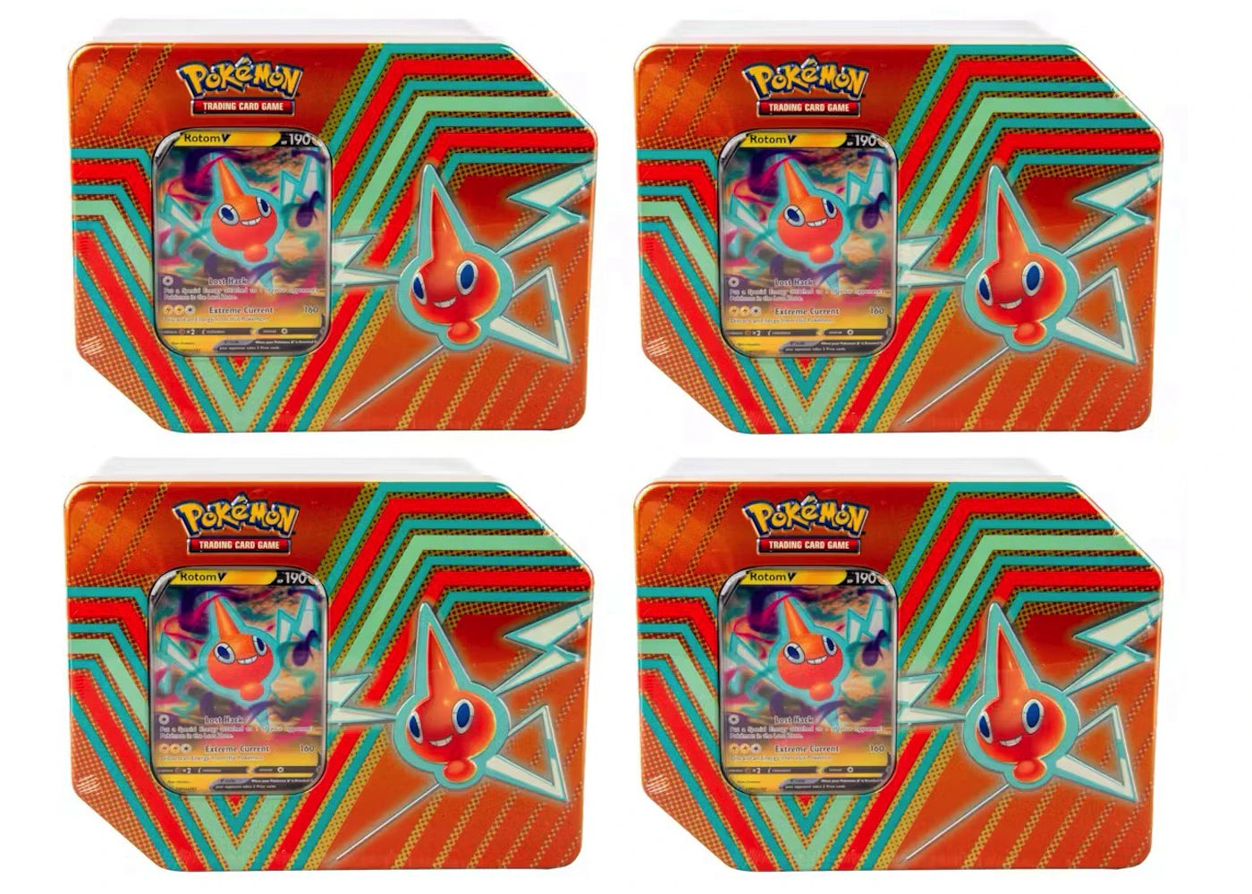 Pokémon TCG Hidden Potential Tin Rotom V 4x Lot
