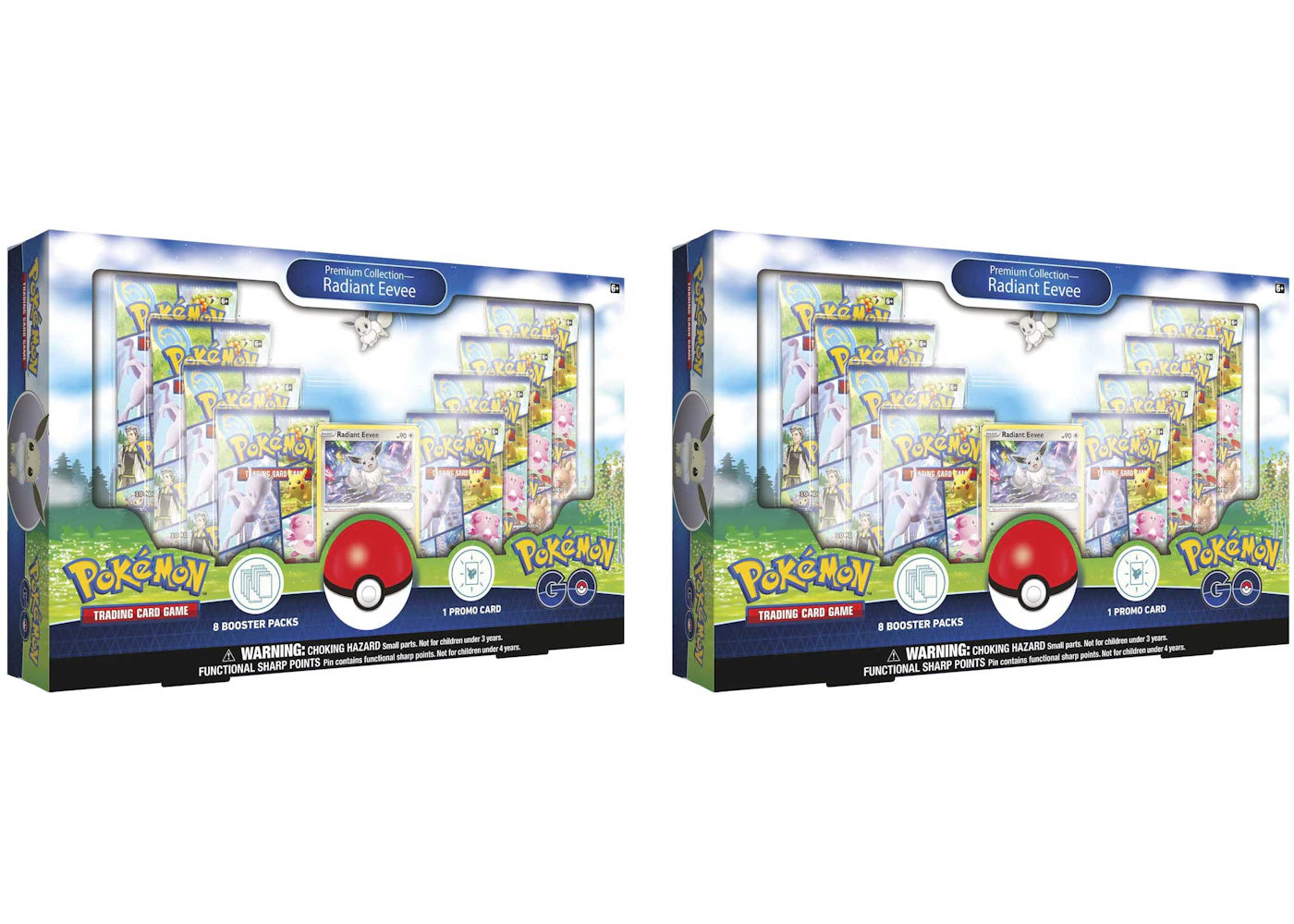 Pokémon TCG Pokémon GO Radiant Eevee Premium Collection Box 2x Lot