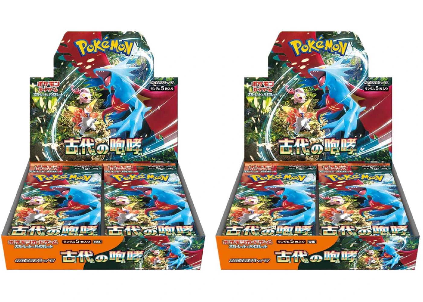 Pokémon TCG Scarlet & Violet Ancient Roar Expansion Pack 2x Lot (Japanese)
