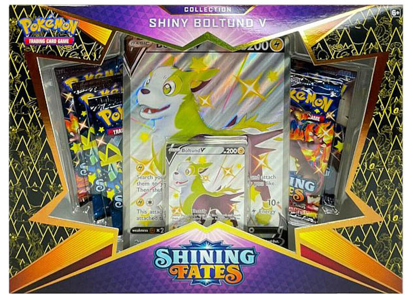 Pokemon TCG Shining Fates Shiny Boltund V Collection Box