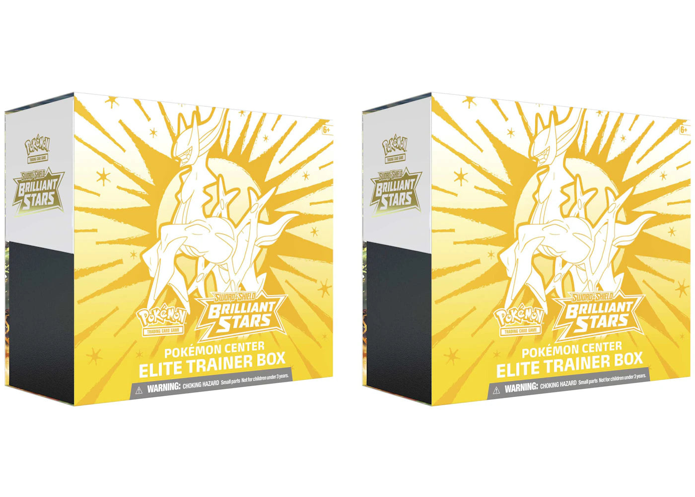 Pokémon TCG Sword & Shield Brilliant Stars Pokémon Center Elite Trainer Box 2x Lot