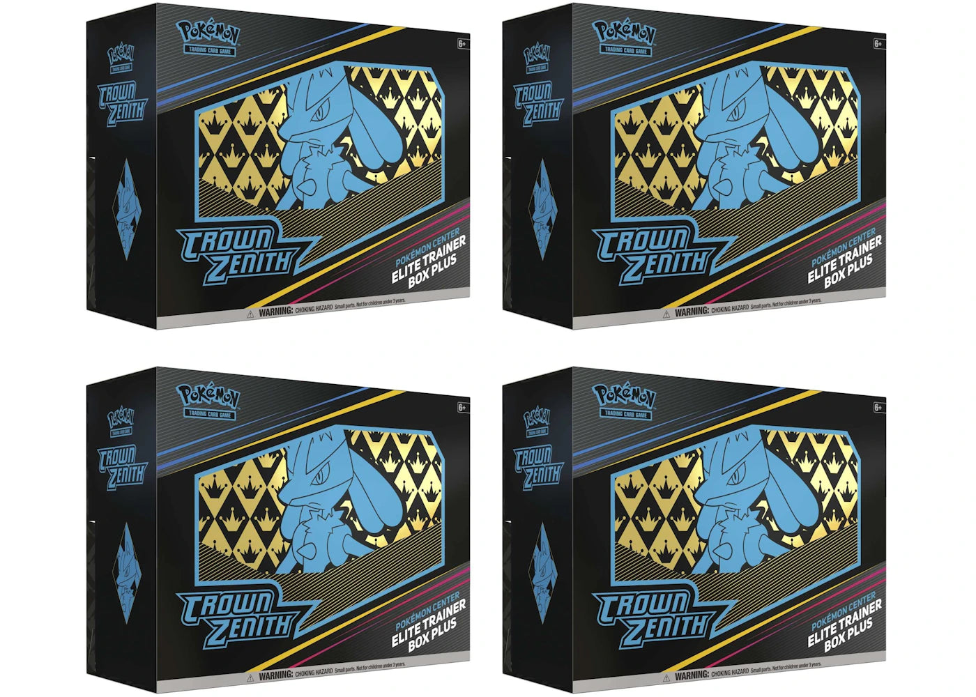 Pokémon TCG Sword & Shield Crown Zenith Pokémon Center Elite Trainer Box Plus 4x Lot