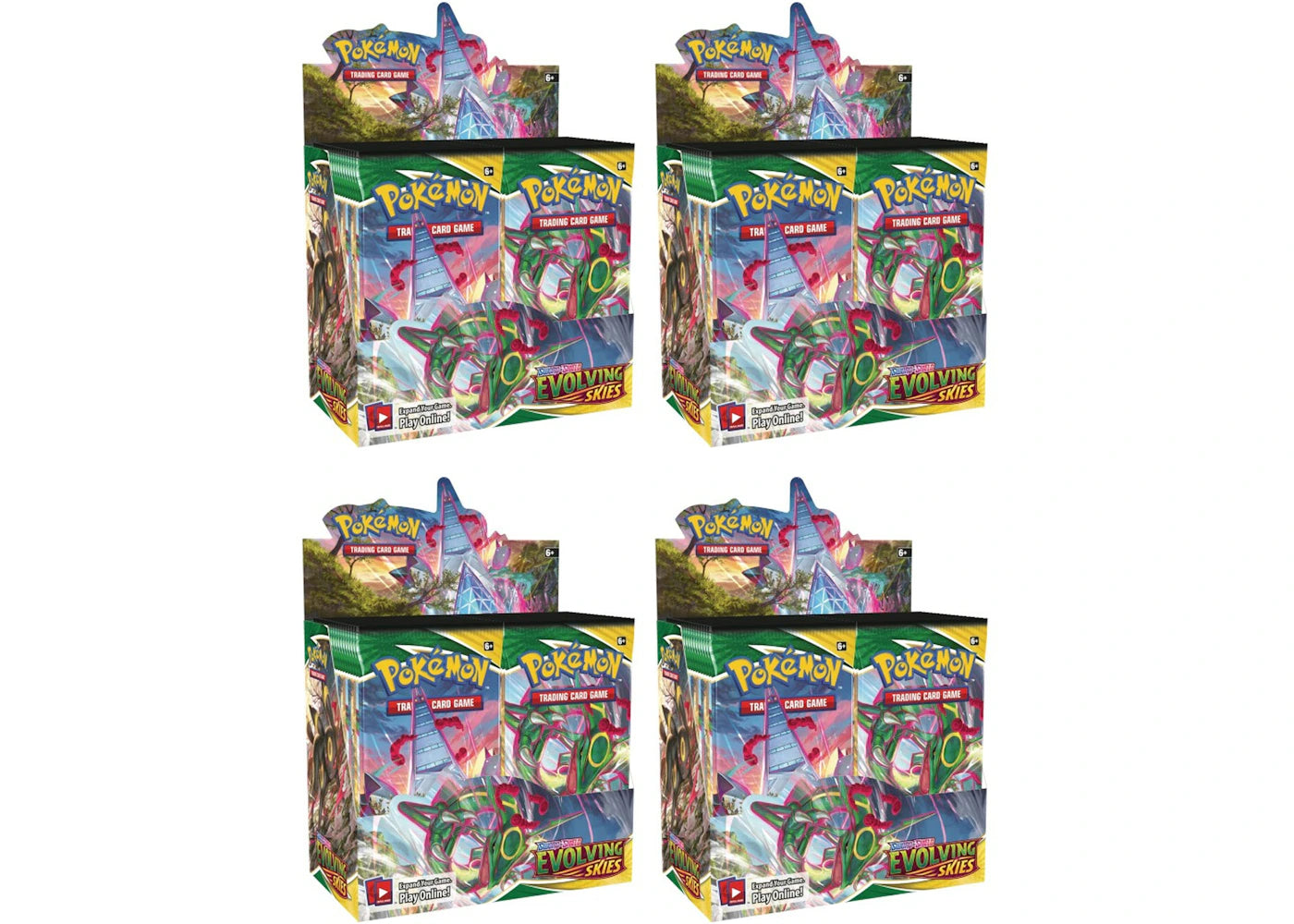 Pokémon TCG Sword & Shield Evolving Skies Booster Box 4x Lot