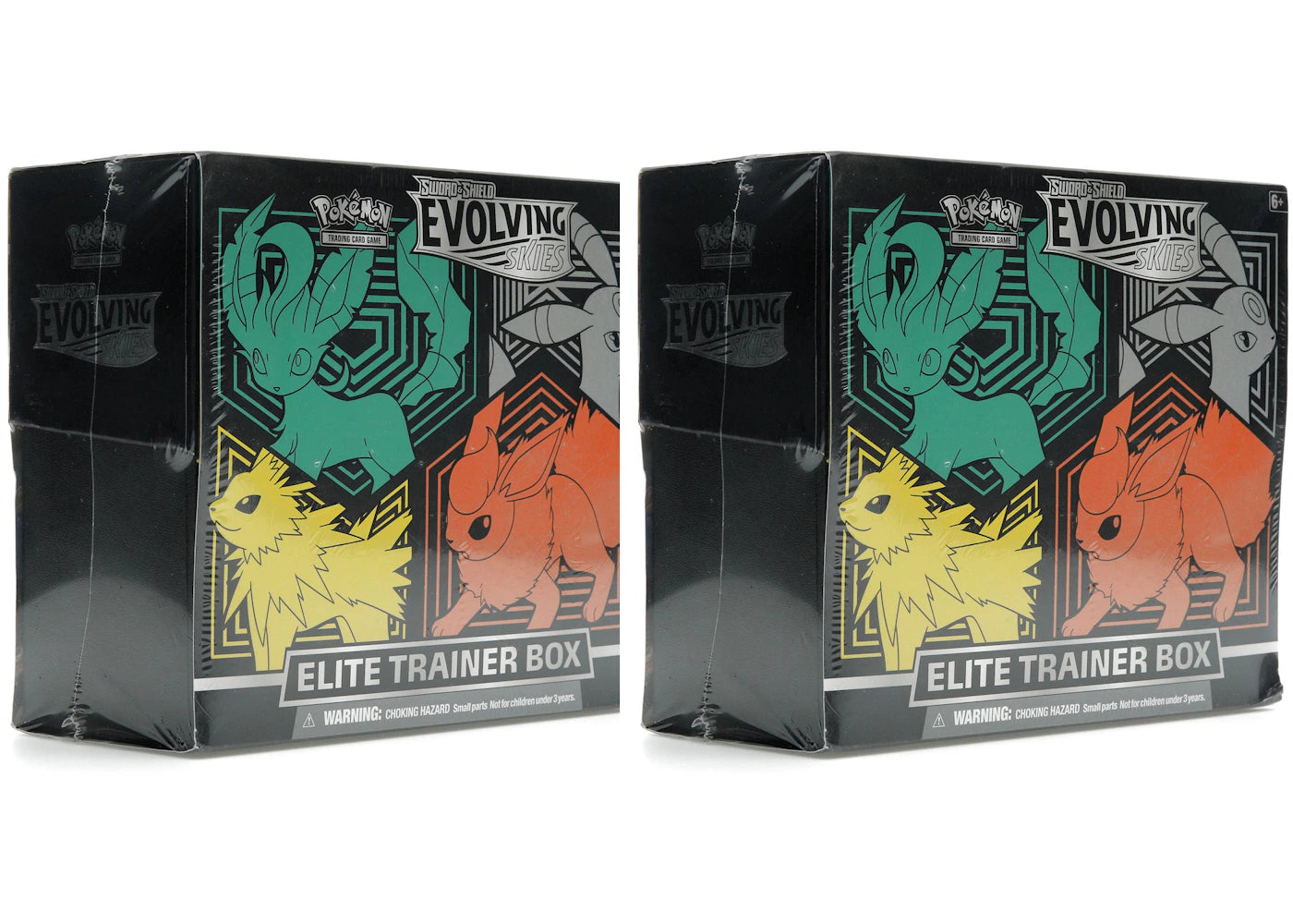 Pokémon TCG Sword & Shield Evolving Skies Elite Trainer Box (Flareon/Jolteon/Umbreon/Leafeon) 2x Lot